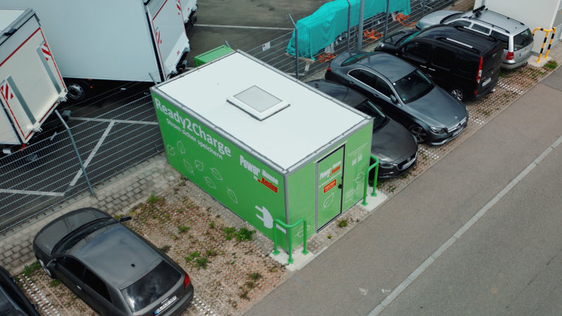 Drohnenansicht der Stromspeicherstation